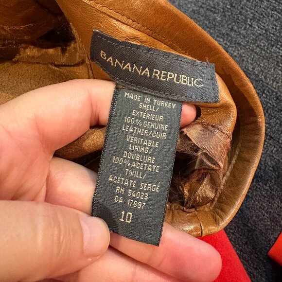 Y2K Banana Republic leather split skirt - Picture 5 of 6